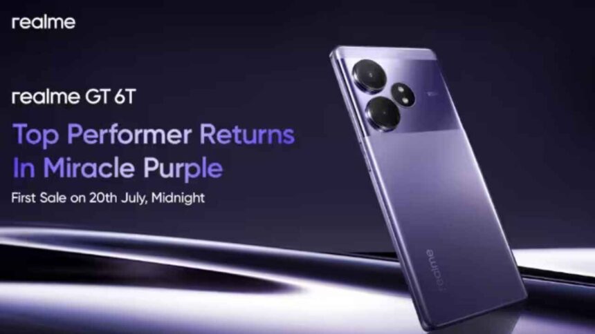 Realme GT 6T Smartphone Realme GT 6T comes in new purple color, you will become a fan as soon as you see it, first sale on this day